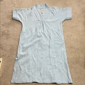 Light Blue Gauze Midi Dress